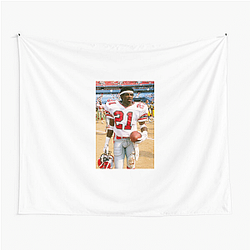 Deion Sanders is the only person to play in a Super Bowl and World Series Deion Sanders Tapestries