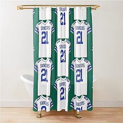 Deion Sanders Jersey Shower Curtain