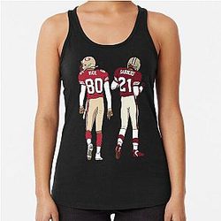 Deion Sanders Jerry Rice Racerback Tank Top