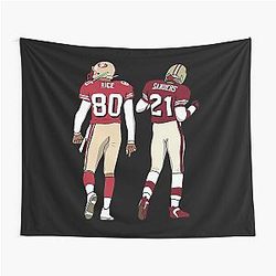 Deion Sanders Jerry Rice Tapestry