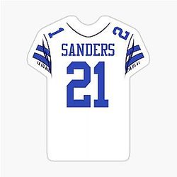 Deion Sanders Jersey Sticker