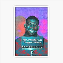 Deion Sanders Mugshot by Sticker