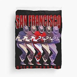 Deion Sanders San Francisco 49ers Sport Duvet Cover