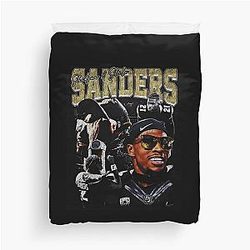 Deion Sanders and Shedeur Sanders Duvet Cover