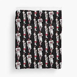 Deion Sanders and Jerry Rice Comic Vintage Duvet Cover