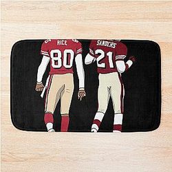 Deion Sanders Jerry Rice Bathroom Mat
