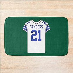 Deion Sanders 21 Jersey Bath Mat