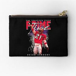 Vintage Deion Sanders San Francisco 49ers Aesthetic Zipper Pouch 64