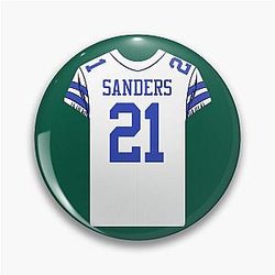 Deion Sanders 21 Jersey Pin