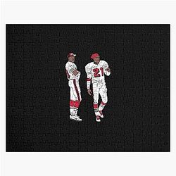 Deion Sanders and Jerry Rice Comic Vintage Jigsaw Puzzle