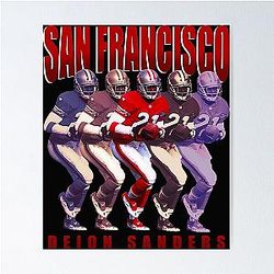 Deion Sanders San Francisco 49ers Sports Poster