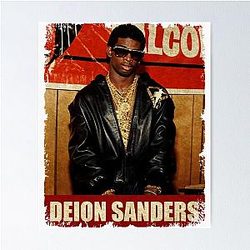 Deion Sanders Retro Poster