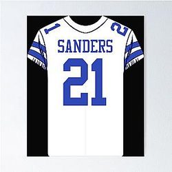 Deion Sanders 21 Jersey Poster