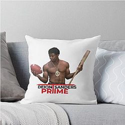 Deion Sanders Primetime Throw Pillow