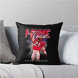 Vintage Deion Sanders San Francisco 49ers Throw Pillow