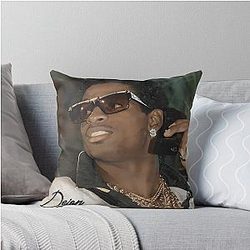 Vintage Deion Sanders Throw Pillow