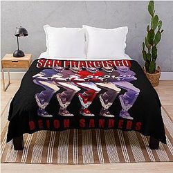 Deion Sanders San Francisco 49ers Sport Throw Blanket