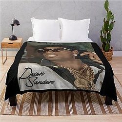 Vintage Deion Sanders Throw Blanket
