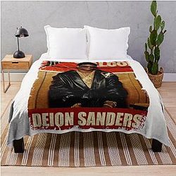 Deion Sanders Retro Throw Blanket