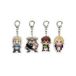 EBTY DREAMS Inc. - Set of 4 Delicious InDungeon Acrylic Keychain 萬CasJohnDonato, Laios Touden, Senshi, Chilchuck Tims v4