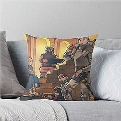 Delicious in Dungeon Looking Cute while Eating on Throw Pillow