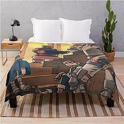 Delicious in Dungeon Looking Cute while Eating Throw Blanket
