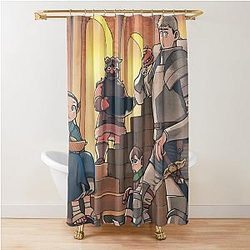 Delicious in Dungeon Looking Cute while Eating Meal Shower Curtain