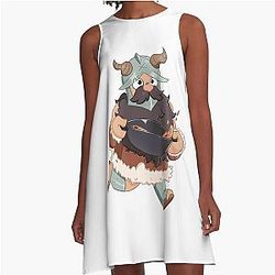 Dungeon Meshi Senshi Chibi Delicious in Dungeon A-Line Dress