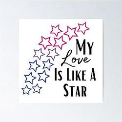 Lesbian Pride Flag Inspired Demi Lovato Star Design Poster