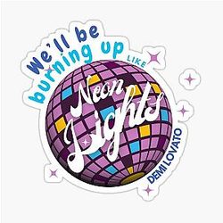 Neon Lights Demi Lovato Sticker