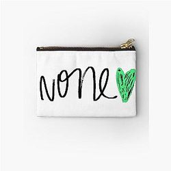 Demi Lovato Handwriting Green Heart Version Zipper Pouch