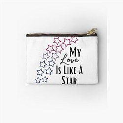 Lesbian Pride Flag Inspired Demi Lovato Lyrics Star Design Zipper Pouch