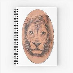 Demi Lovato Inspired Lion Tattoo Design Notebook
