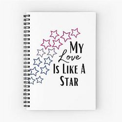 Lesbian Pride Flag Inspired Demi Lovato Star Design Spiral Notebook