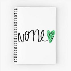 Demi Lovato Green Heart Version Spiral Notebook