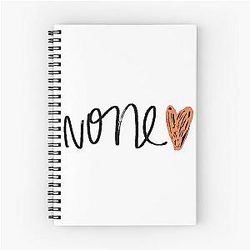 Demi Lovato Orange Heart Version Spiral Notebook