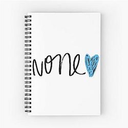 Demi Lovato Blue Heart Version Spiral Notebook