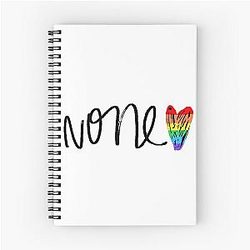 Demi Lovato Rainbow Heart Version Spiral Notebook