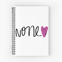 Demi Lovato Pink Heart Spiral Notebook