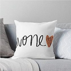 Demi Lovato Orange Heart Throw Pillow