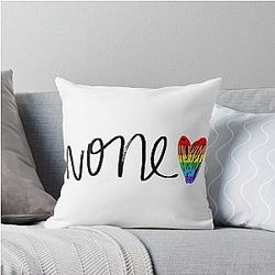 Demi Lovato Rainbow Heart Throw Pillow