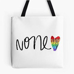 Demi Lovato Rainbow Heart Version Tote Bag