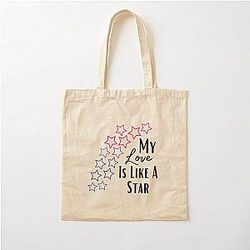 Lesbian Pride Flag Inspired Demi Lovato Star Design Cotton Tote Bag