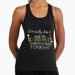 Demi Lovato Stars Lyrics Design With Dark Background Tank Top