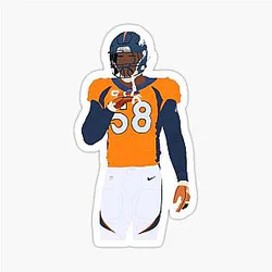 Von Miller Denver Bronco's Art Sticker