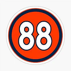 Nick Vannett Number 88 Jersey Denver Broncos Sticker