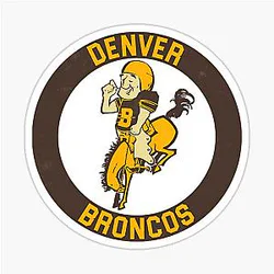 Denver Broncos Retro Fan Art Design Sticker