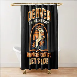 Art Denver Broncos Shower Curtain