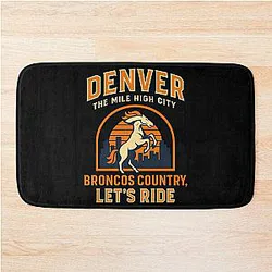 Art Denver Broncos Bath Mat