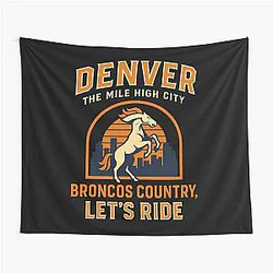Art Denver Broncos Tapestry